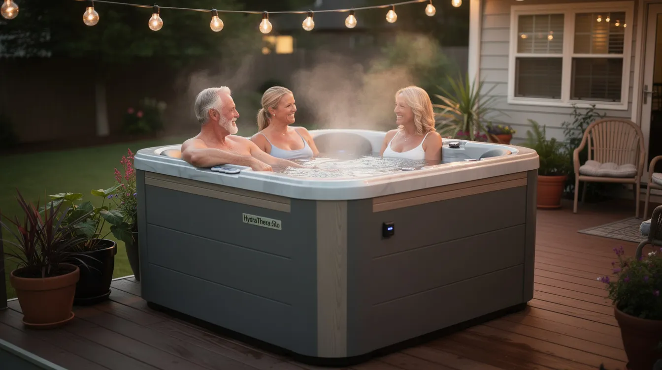 Couple relaxing in HydraThera Pro